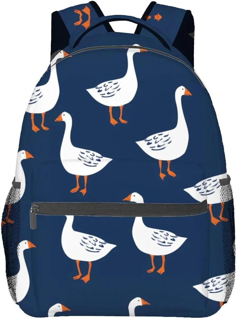 Goose Pattern Backpack Travel Backpacks Laptop Rucksack,School Bookbag for Women Kids Boys Girls,Cute Animal Back Pack Accessories Bags,Ideal Gifts for Work, Outdoor Adventures