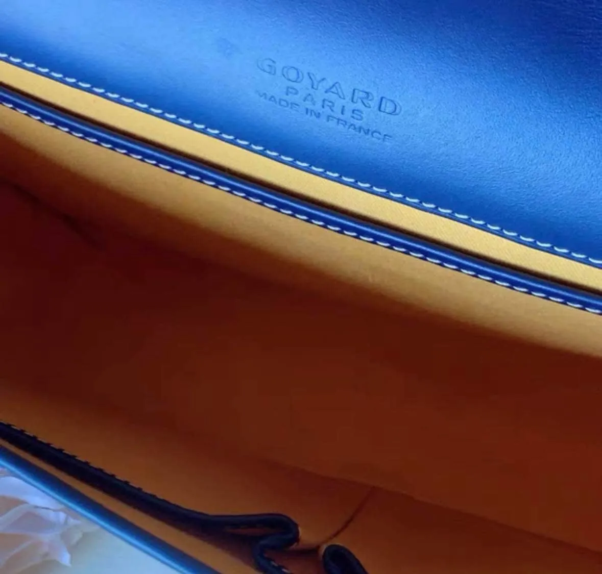 Goyard Goyardine Belvedere MM Messenger Bag in Navy.