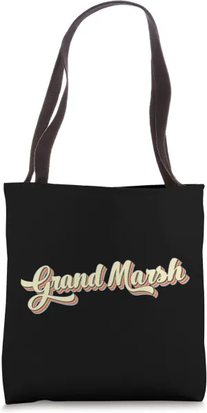 Grand Marsh TShirt Retro Art Baseball Font Vintage Tote Bag