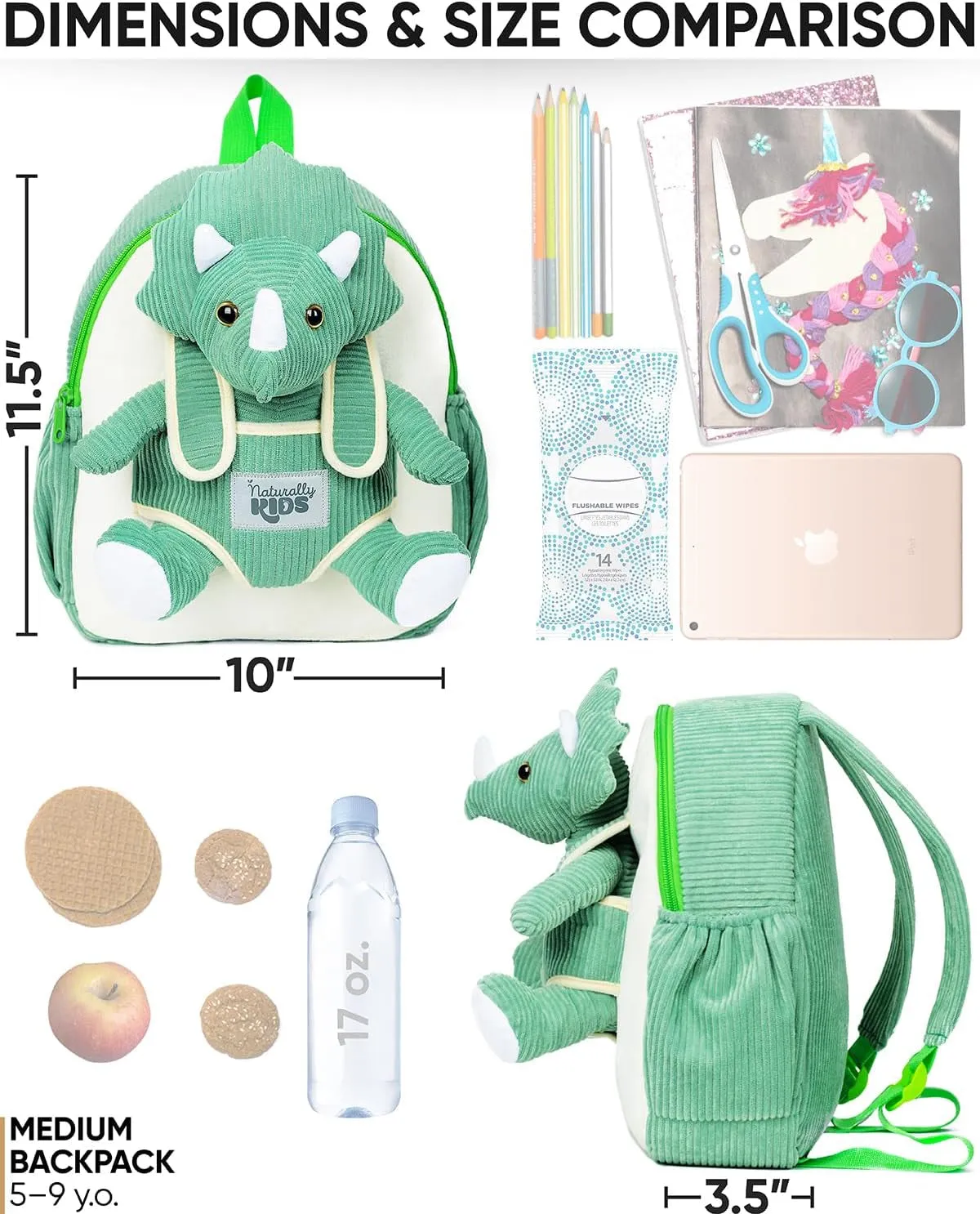 Green Dinosaur Backpack