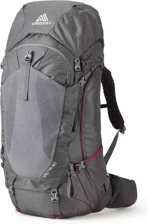Gregory Kalmia 60L Women's Backpacking Pack, Ventilated Backpanel, Built-in Hydration Attachment for Bladder (Reservoir Not Included), Equinox Grey