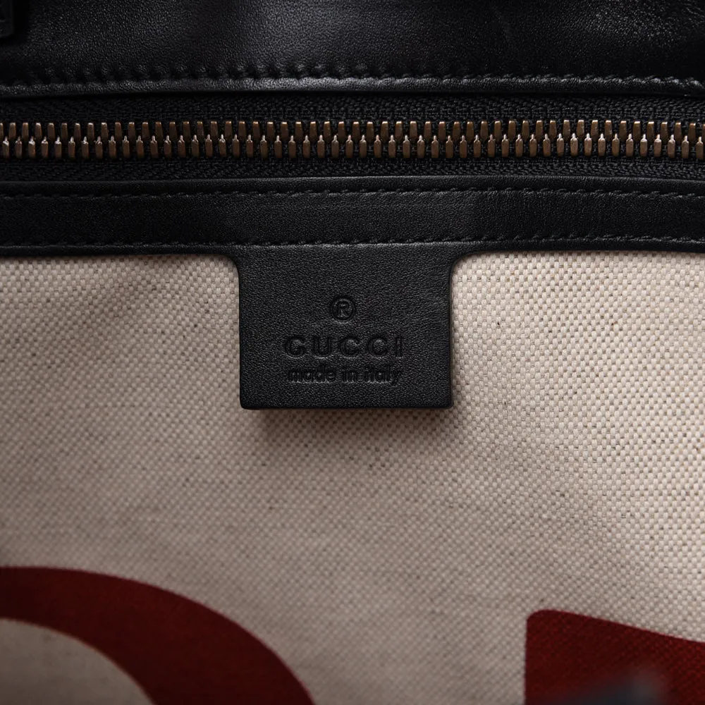 Gucci GG Supreme Coated Canvas King Snake Print Tote Bag