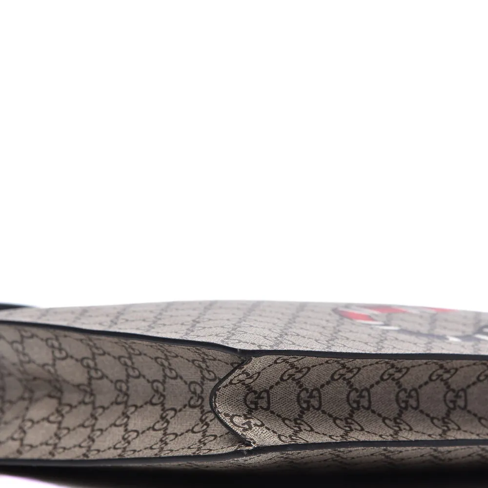 Gucci GG Supreme Coated Canvas King Snake Print Tote Bag