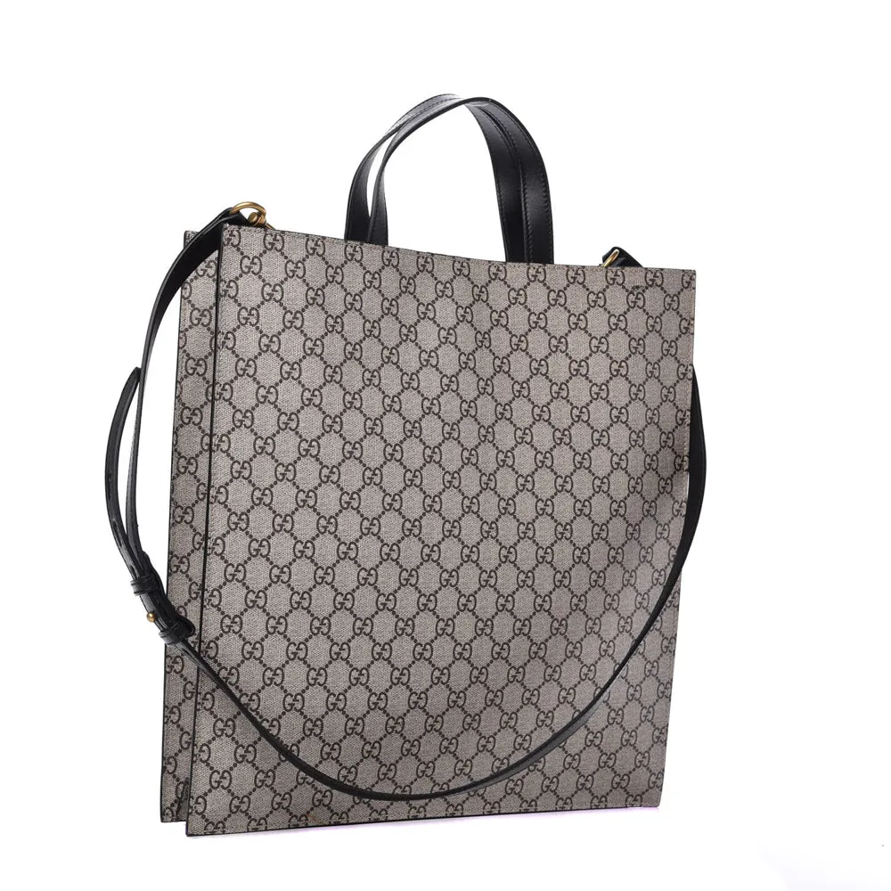 Gucci GG Supreme Coated Canvas King Snake Print Tote Bag
