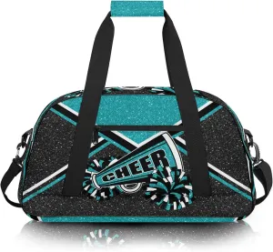 Gym Bag for Cheerleaders, Cheer Duffle Bag for Women, Carry on Weekender Bags, Travel Bag Cheerleading Duffel Bag (Teal)