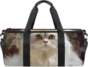 Gym Bags for Men,Travel Duffel Bags for Women,Angry Cat Looking at You,Workout Bag