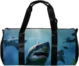 Gym Bags for Men,Travel Duffel Bags for Women,Angry Shark in Forest Ocean,Workout Bag, E1vu0cajdqde, Jp1c3jfnwknr