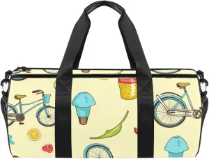 Gym Bags for Men,Travel Duffel Bags for Women,Blue Paris Travel Summer,Workout Bag