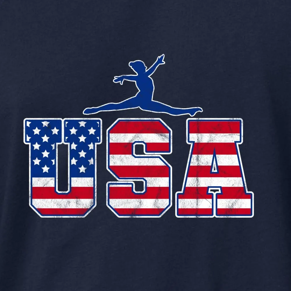 Gymnastics Team USA Sports Stars Stripes Logo Sports Mens Tank Top