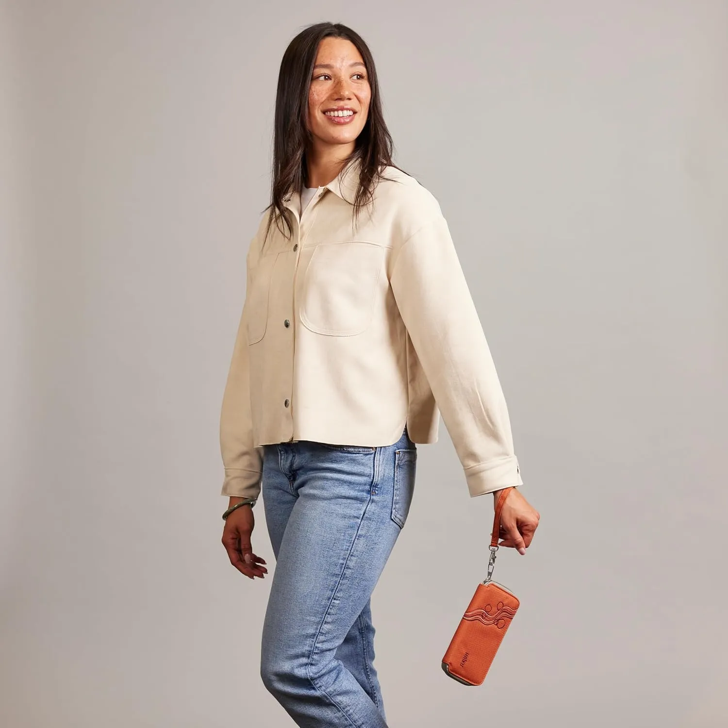 HAIKU Intrepid Small and Slim Women's Wristlet Wallet, Clutch Purse, Zip Around RFID-Blocking Credit Card holder, and ID Holder, Rustic Clay