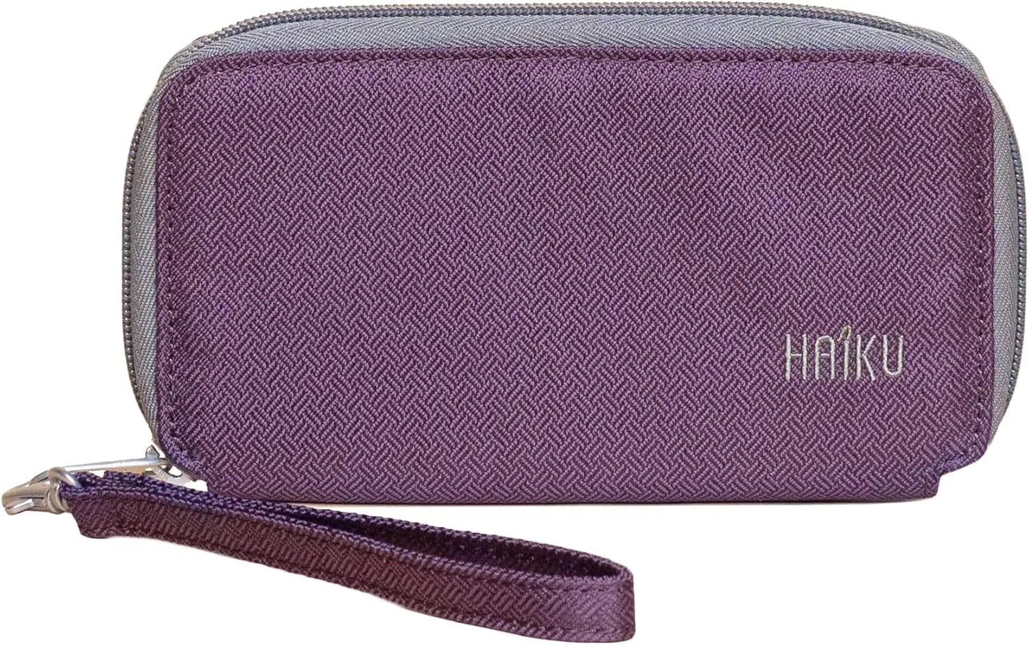 Haiku Intrepid Wristlet, Clutch Wallet, Zip Around RFID-Blocking Credit Card and ID Holder, Hand Purse, Blackberry