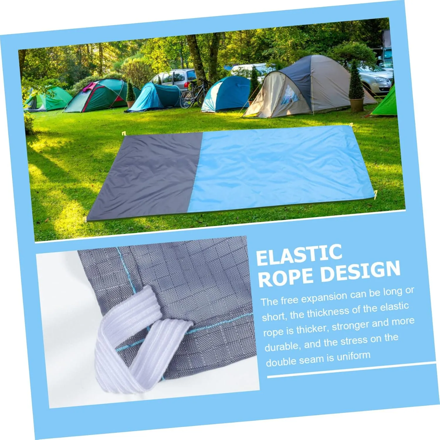 HANABASS 2pcs Portable Picnic Mat Foldable Camping Blanket for Outdoor Activities Lightweight Ground Cloth for Beach Hiking Backyard Fun Multi-Purpose Use