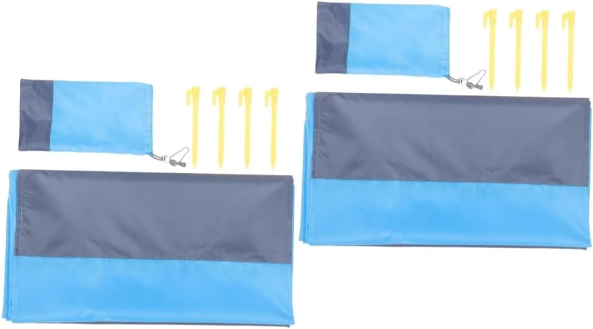 HANABASS 2pcs Portable Picnic Mat Foldable Camping Blanket for Outdoor Activities Lightweight Ground Cloth for Beach Hiking Backyard Fun Multi-Purpose Use