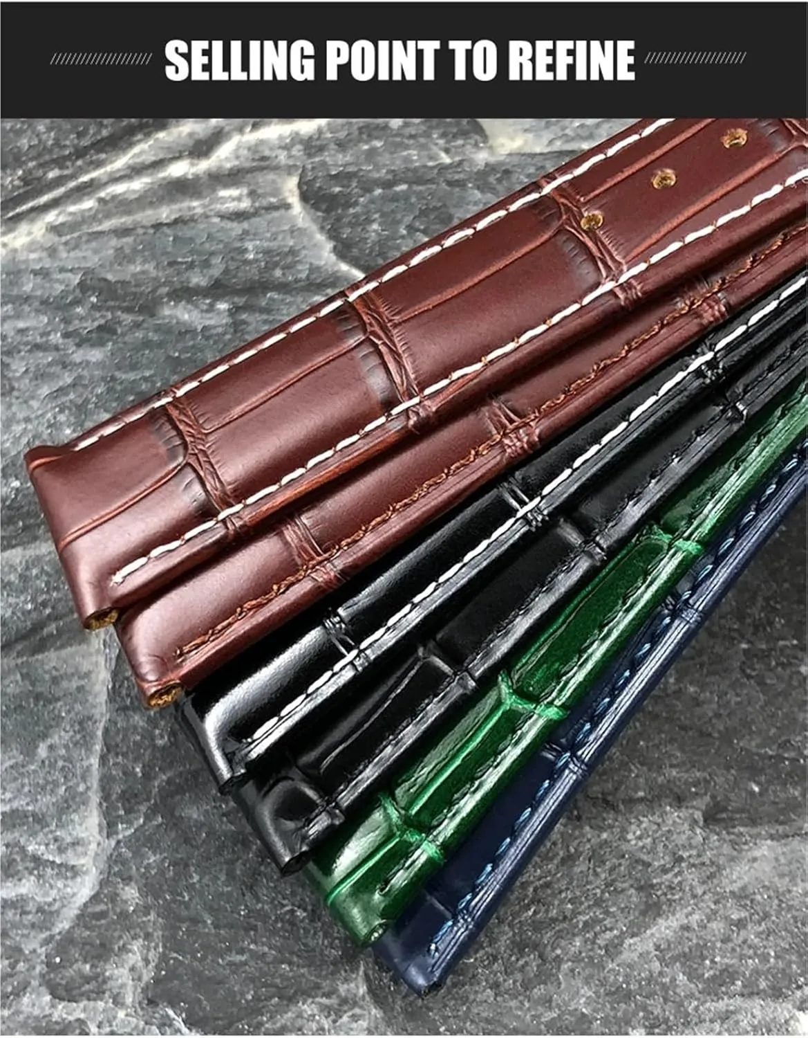 HaoLMi-19mm 20mm 21mm 22mm Genuine Leather Watchband For Jaeger LeCoultre Master Moonphase Cowhide Watch Strap