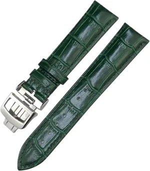 HaoLMi-19mm 20mm 21mm 22mm Genuine Leather Watchband For Jaeger LeCoultre Master Moonphase Cowhide Watch Strap