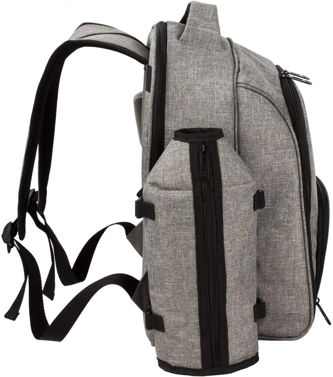 Hap Tim Picnic Basket Backpack for 4 Person with Insulated Cooler Compartment, Wine Holder, Fleece Blanket, Cutlery Set, Engagement Gifts for Couples, Bridal Shower Gift, Wedding Registry Gifts (3263)