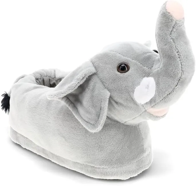 Happy Feet Animal Slippers for Adults and Kids, Cozy and Comfortable, Sturdy Rubber Soles, Thick 1-Inch Memory Foam Footbed, Non-Skid Bottoms, Plush Velvety Material Slippers, As Seen on Shark Tank