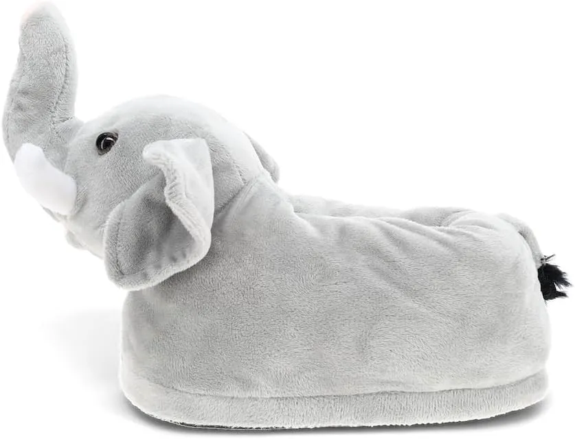 Happy Feet Animal Slippers for Adults and Kids, Cozy and Comfortable, Sturdy Rubber Soles, Thick 1-Inch Memory Foam Footbed, Non-Skid Bottoms, Plush Velvety Material Slippers, As Seen on Shark Tank