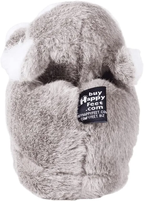 Happy Feet Animal Slippers for Adults and Kids, Cozy and Comfortable, Sturdy Rubber Soles, Thick 1-Inch Memory Foam Footbed, Non-Skid Bottoms, Plush Velvety Material Slippers, As Seen on Shark Tank