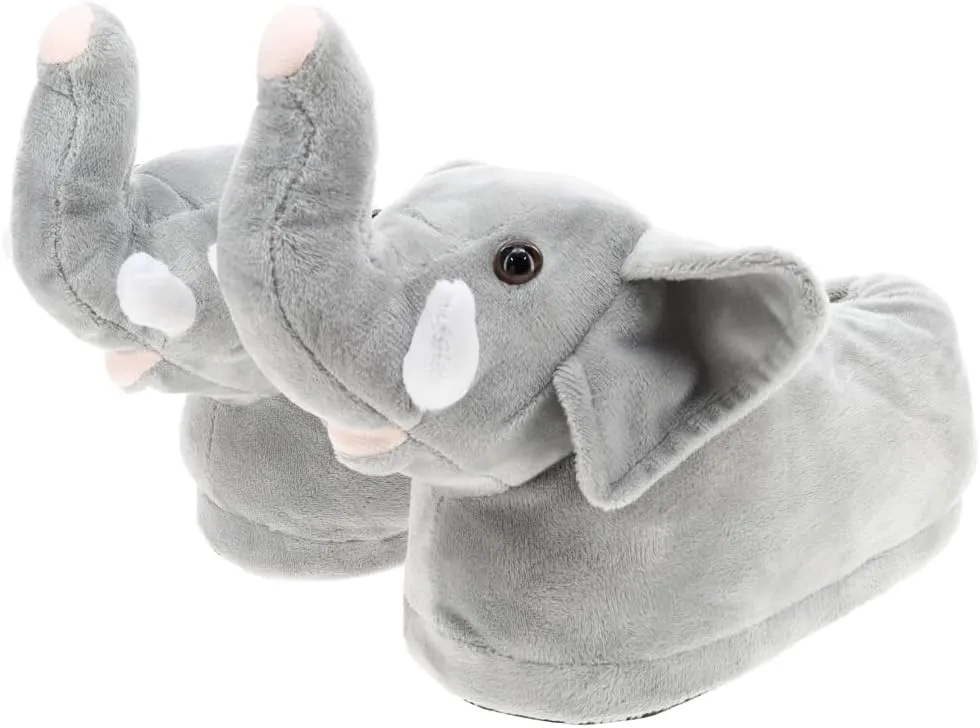 Happy Feet Animal Slippers for Adults and Kids, Cozy and Comfortable, Sturdy Rubber Soles, Thick 1-Inch Memory Foam Footbed, Non-Skid Bottoms, Plush Velvety Material Slippers, As Seen on Shark Tank