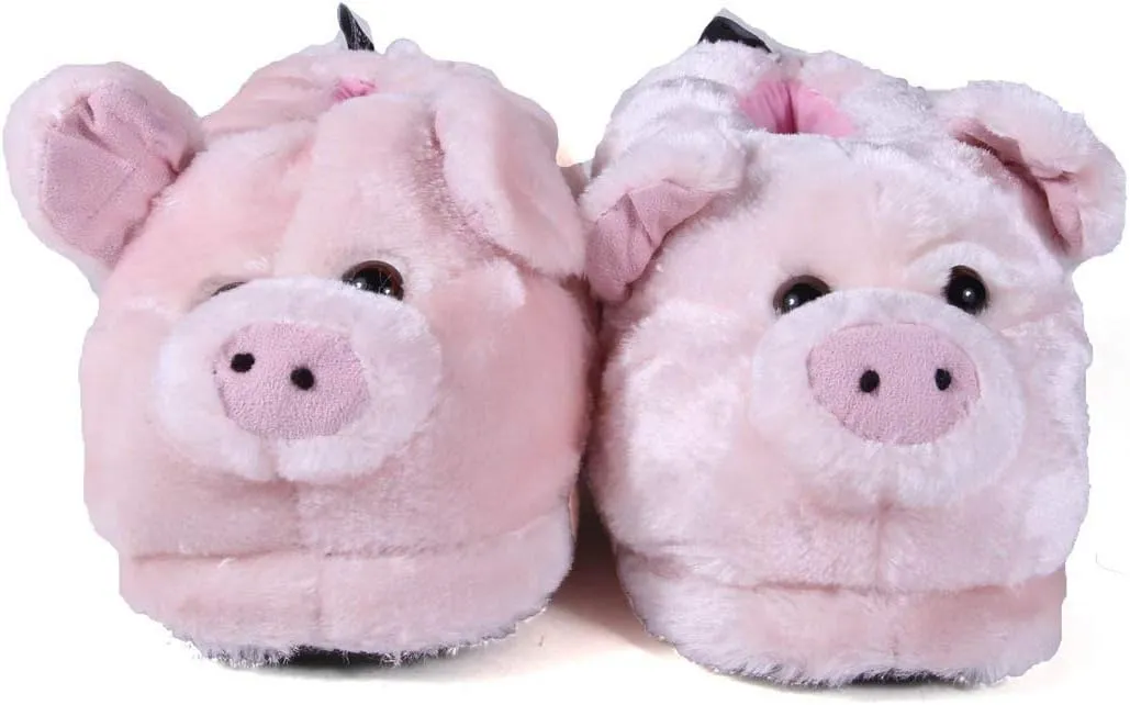 Happy Feet Animal Slippers for Adults and Kids, Cozy and Comfortable, Sturdy Rubber Soles, Thick 1-Inch Memory Foam Footbed, Non-Skid Bottoms, Plush Velvety Material Slippers, As Seen on Shark Tank