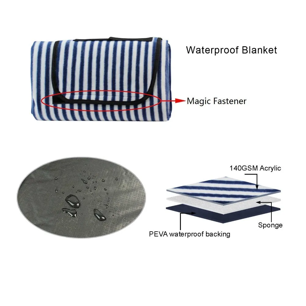 HappyPicnic® Wicker Picnic Basket for 2