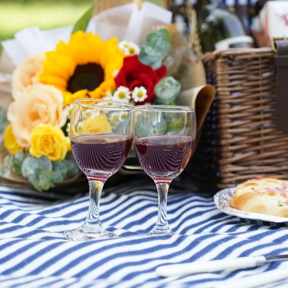 HappyPicnic® Wicker Picnic Basket for 2