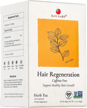 Health King Hair Regeneration Herb Tea - 20 Tea Bags pack of - 6