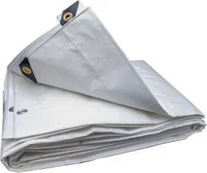 Heavy Duty White Tarp 6 Oz., 10'X10'