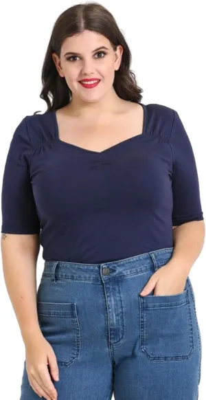 Hell Bunny Philippa Vintage Style Jersey Top