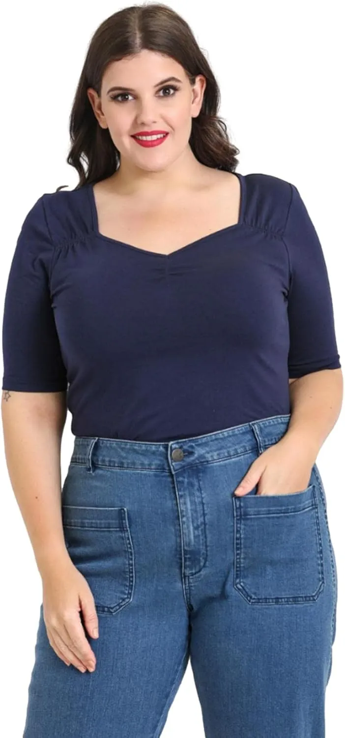 Hell Bunny Philippa Vintage Style Jersey Top