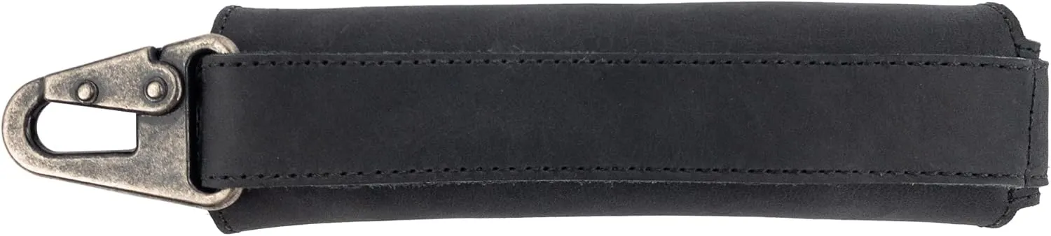 Hide & Drink, Harmonica Case, Vintage Style Protector, Instrument Cover, Musician Accessories, Full Grain Leather, Handmade, Charcoal Black
