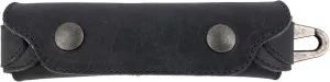 Hide & Drink, Harmonica Case, Vintage Style Protector, Instrument Cover, Musician Accessories, Full Grain Leather, Handmade, Charcoal Black