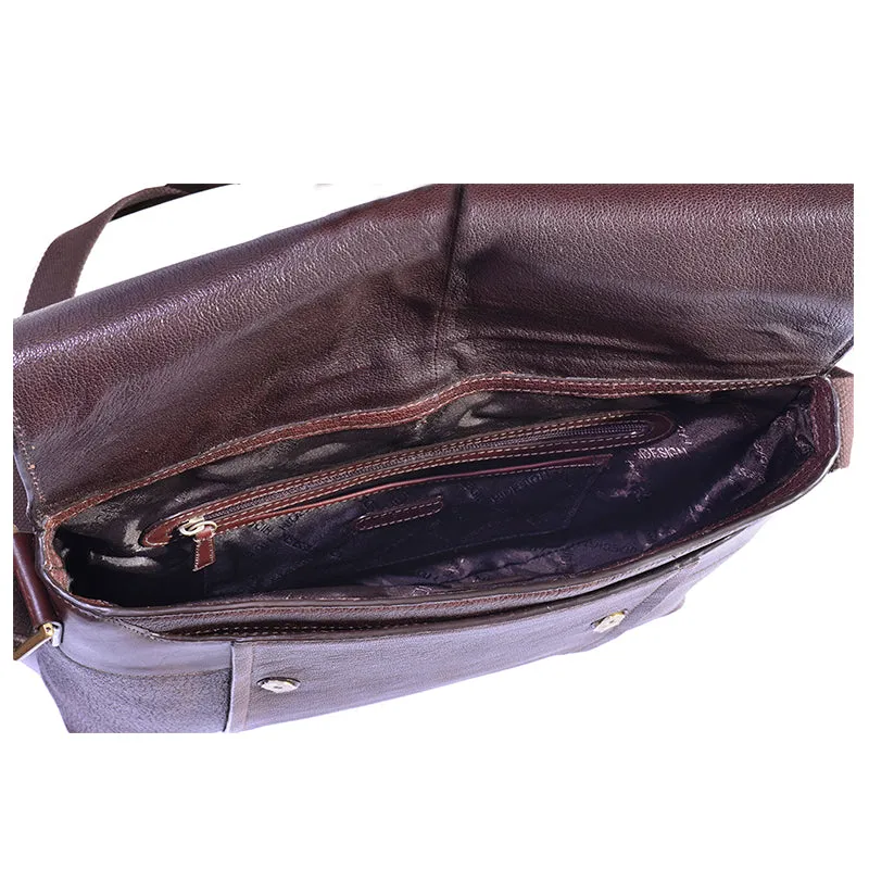 Hidesign Aiden Medium Leather Messenger Cross Body Bag
