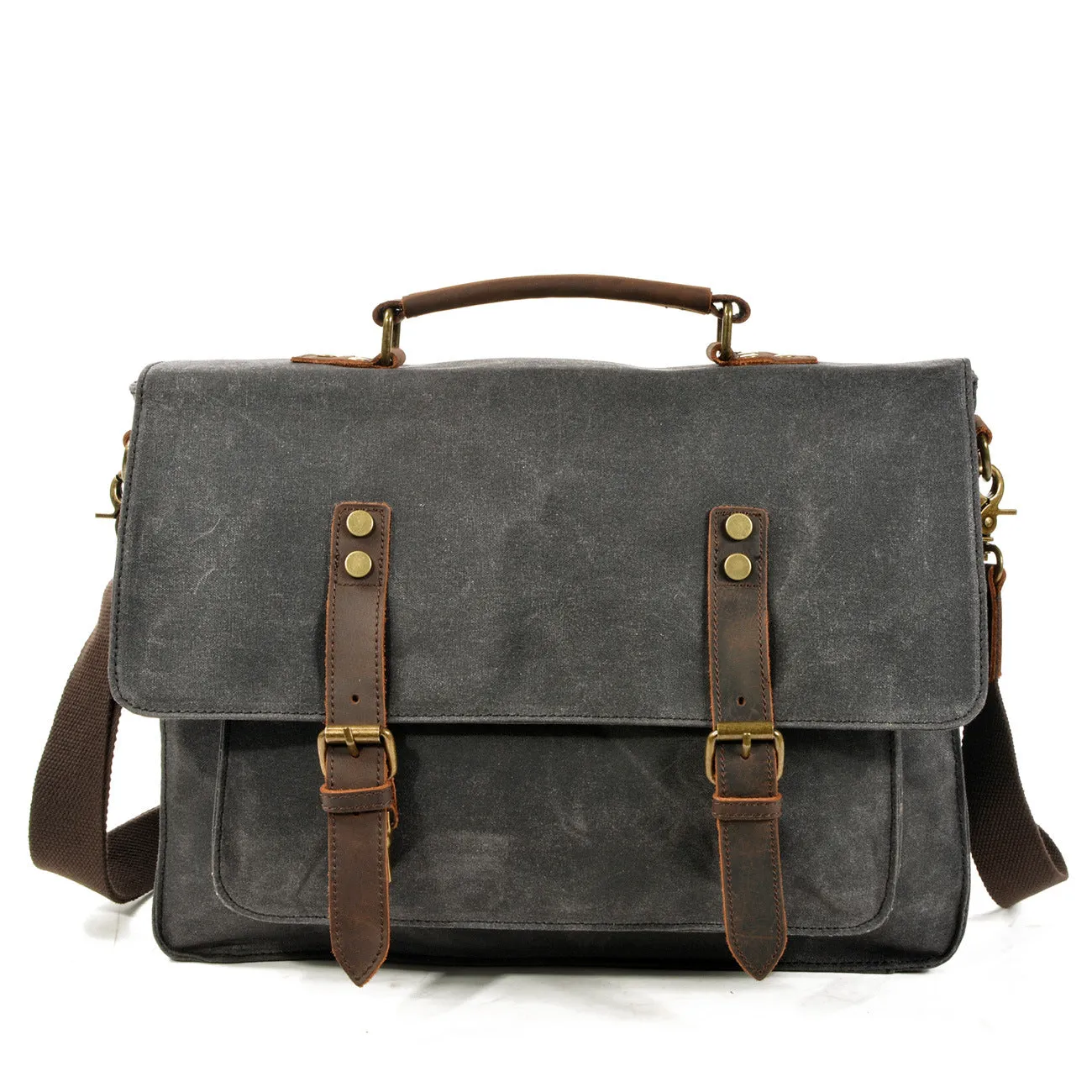 High-Quality Vintage Oil Wax Canvas Shoulder Bag for Men
