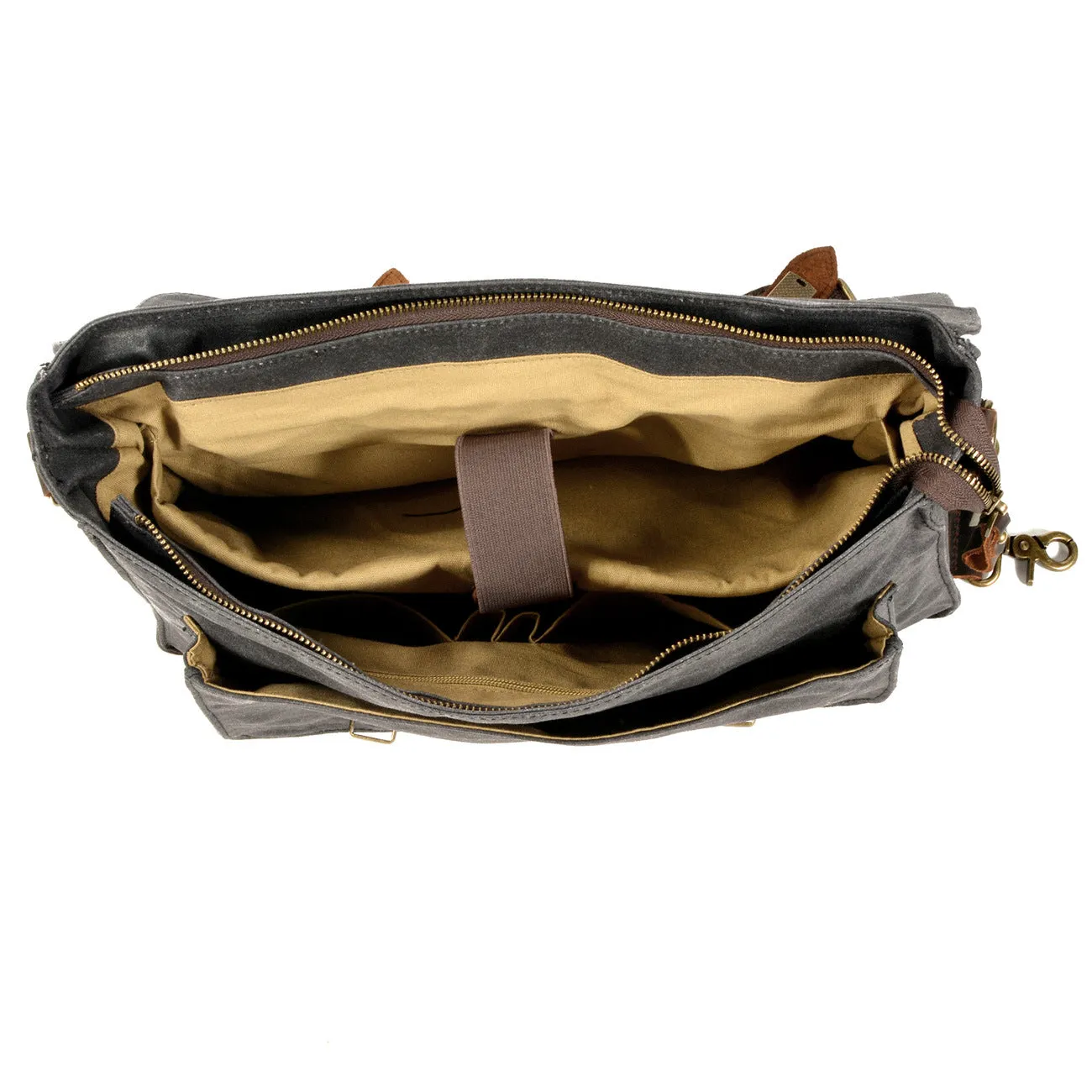 High-Quality Vintage Oil Wax Canvas Shoulder Bag for Men