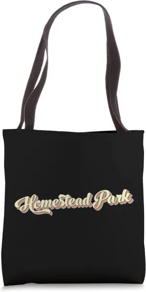 Homestead Park TShirt Retro Art Baseball Font Vintage Tote Bag