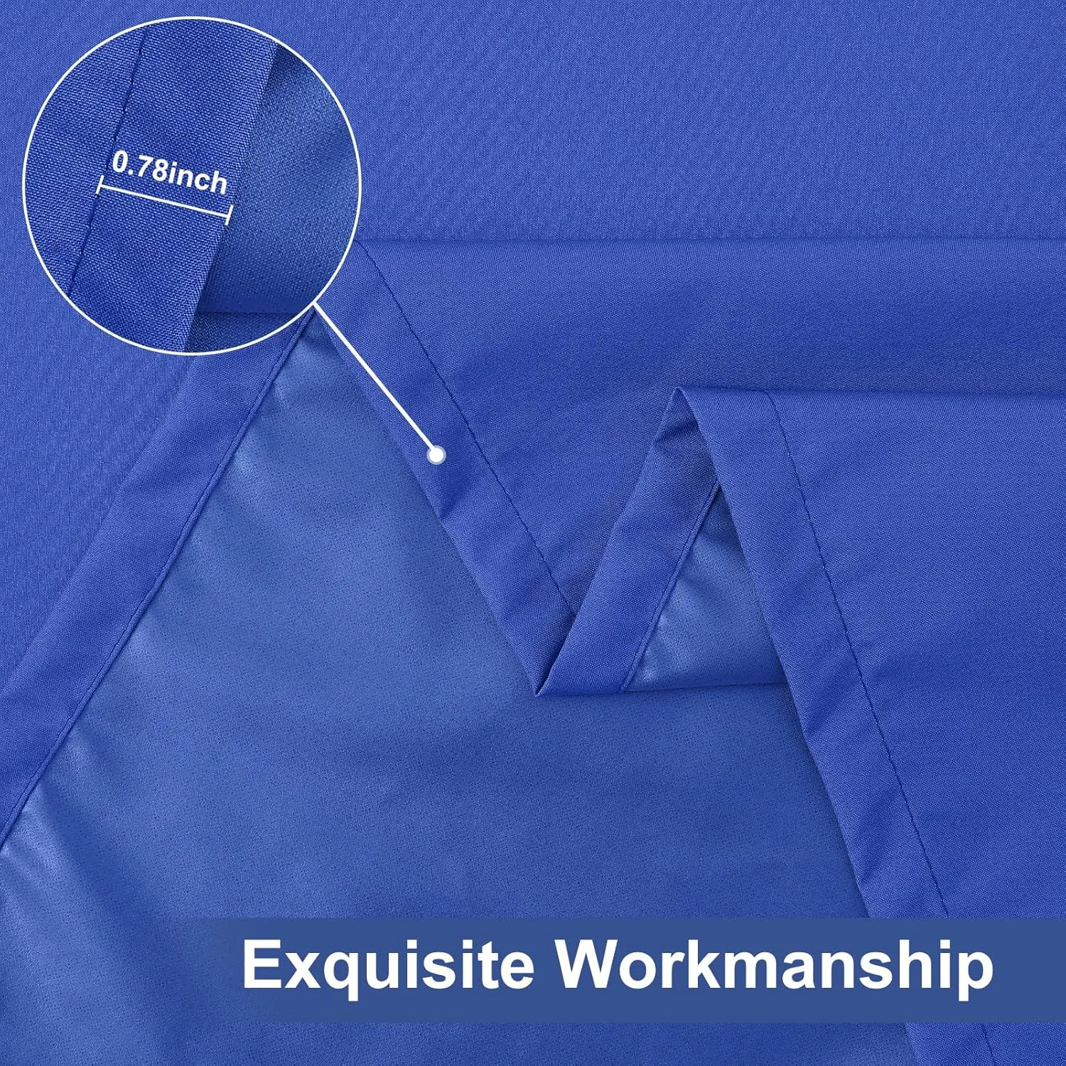 homing 2 Pack Rectangle Fully Waterproof Tablecloth, Elastic Fitted Fabric Table Cover for 6 Foot Tables, Washable Polyester Table Cloth for Picnic, Camping, Outdoor (Blue, 30" x 72")