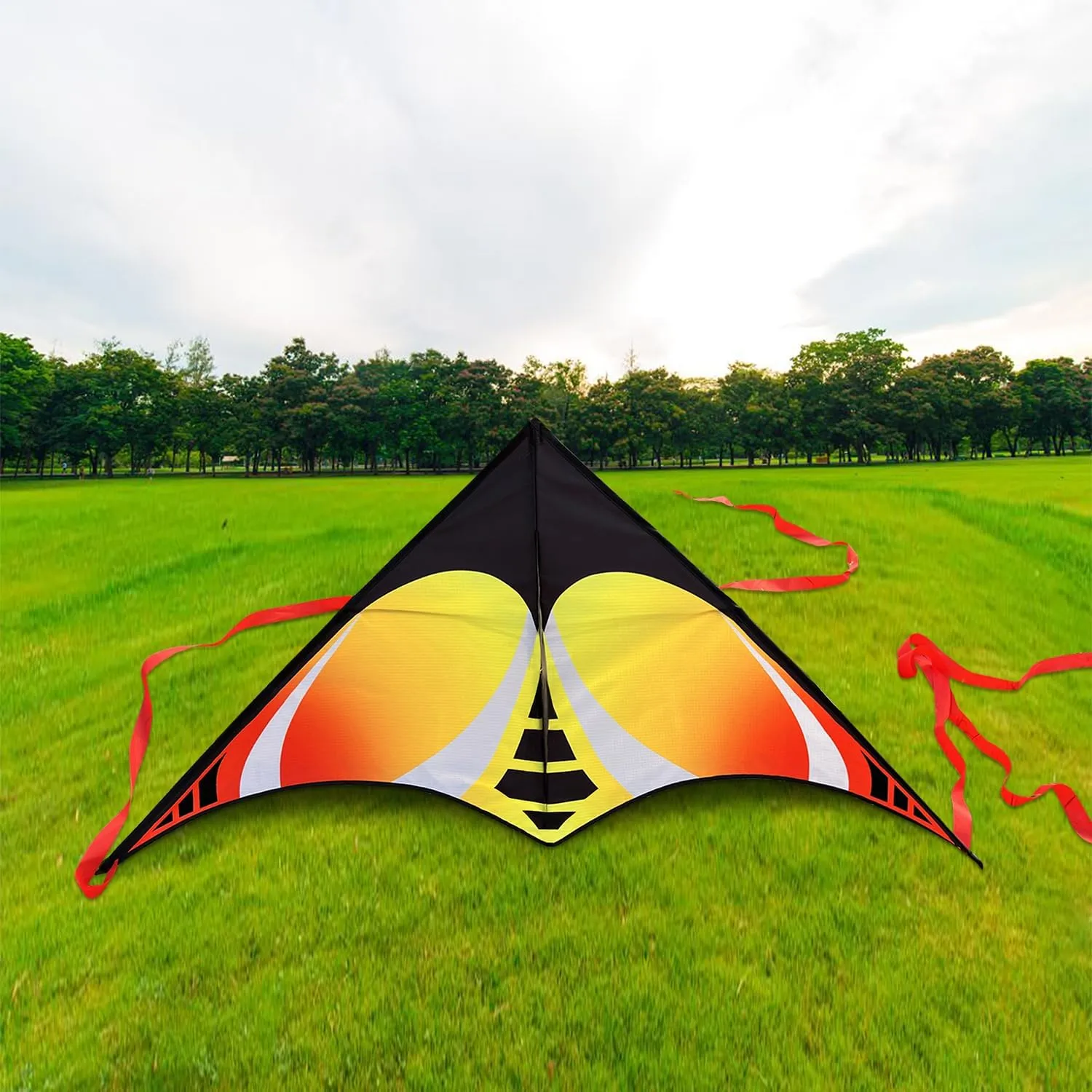 HONBO Delta Kite for Kids Easy to Fly,Large Kite for Adults, Colorful Kite for Children Ages 4-10