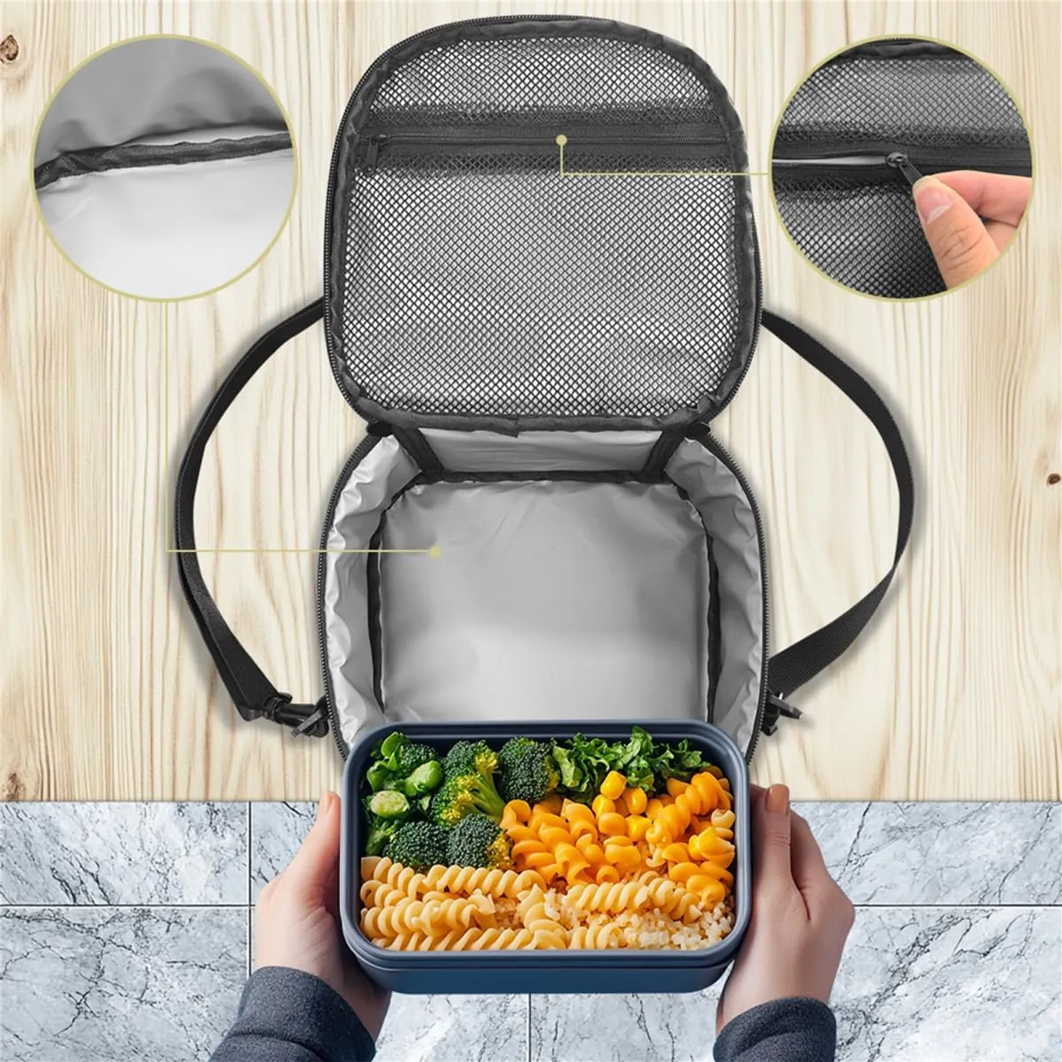 Horse Girls Lunch Box Back to School Loncheras Para Mujer with Adjustable Shoulder Strap and Inner Zipper Pocket for Travel Small Insulated Cooler Tote Bag Lunchbox, One Size