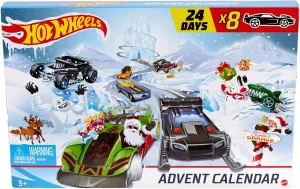 Hot Wheels Advent Calendar 24 Day Holiday Surprises with Cars and Accessories Ages 3 and Older