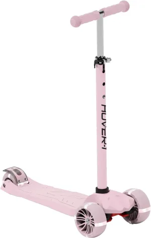 Hover-1 Solaris Kick Scooter with Multicolor Wheel Lights, 4.5” Front Wheels, Rear Foot Brake, and 110 Pound Weight Capacity