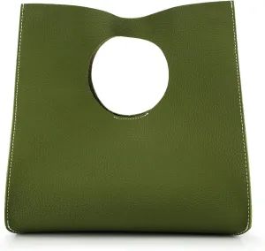 HOXIS Vintage Minimalist Style Soft Pu Leather Handbag Clutch Small Tote