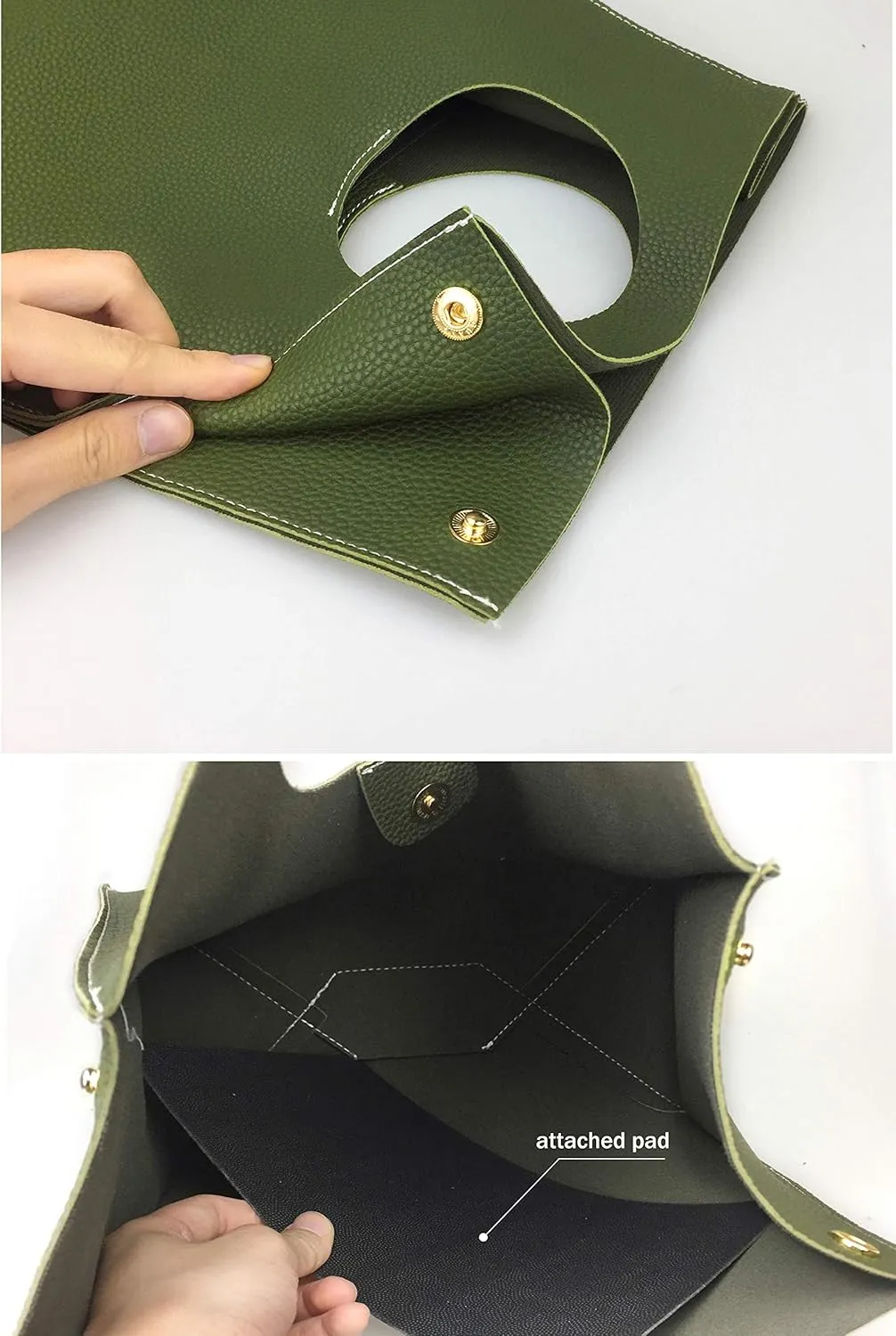 HOXIS Vintage Minimalist Style Soft Pu Leather Handbag Clutch Small Tote