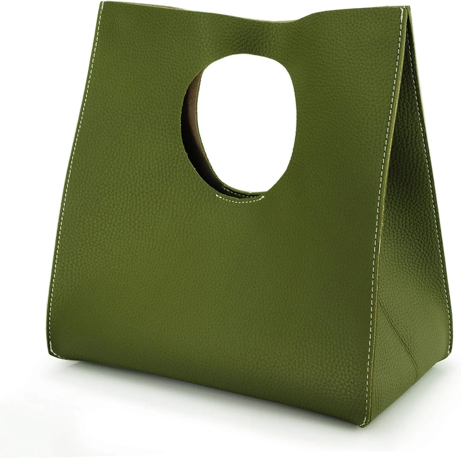 HOXIS Vintage Minimalist Style Soft Pu Leather Handbag Clutch Small Tote