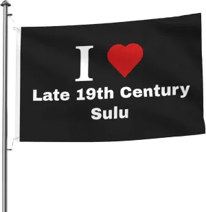 I love Late 19th Century Sulu Flag 5x8 Ft Heavy Duty Durable Double-Sided Outdoor Home Patio Yard Decorative Banner