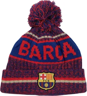Icon Sports (ICOZ7) FC Barcelona Identity Team Pom Beanie Blue
