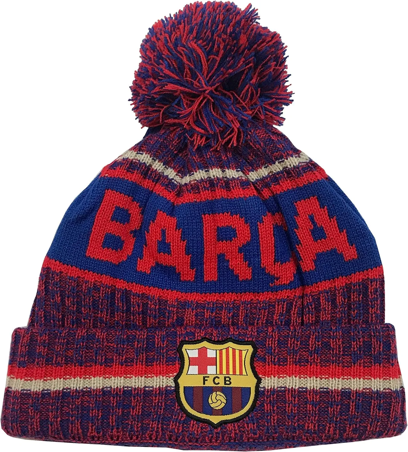 Icon Sports (ICOZ7) FC Barcelona Identity Team Pom Beanie Blue