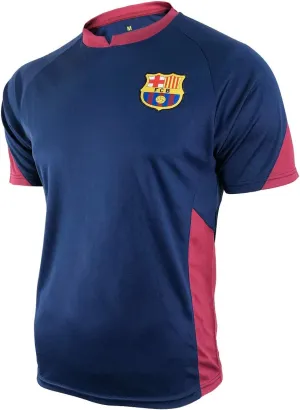 Icon Sports Men Compatible with FC Barcelona Officially Licensed Soccer Poly Shirt Jersey -22