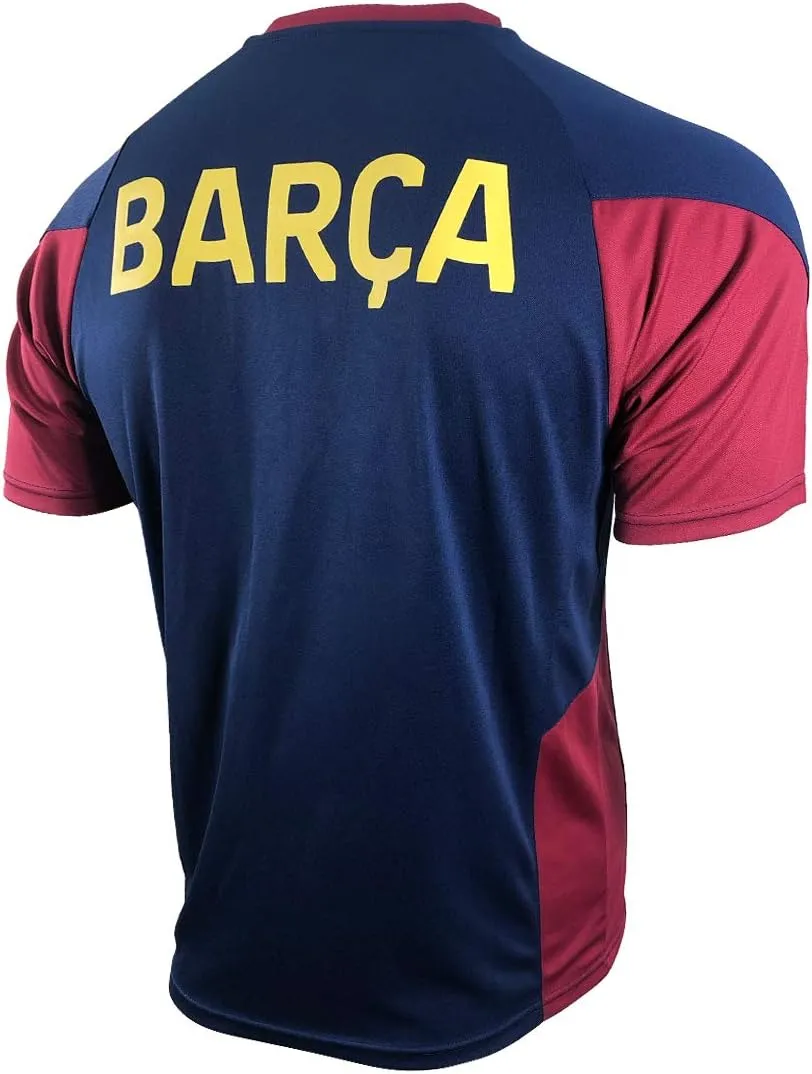 Icon Sports Men Compatible with FC Barcelona Officially Licensed Soccer Poly Shirt Jersey -22